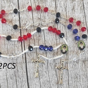 Chapelet Charbel perles de cristal Saint-Charbel 2 PCS