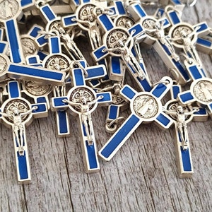 St Saint Benedict Crucifix Cross medals Rosary Pendant LOT SET 10,20,30,50,100
