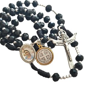 St Saint Benedict Rosary Virgin Mary Gift medals necklace rosary