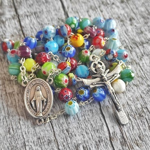 Miraculous Medal Catholic Rosary Murano Rosary