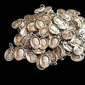 Médailles Notre-Dame de la Vierge Marie Médailles de la Miséricorde divine Jésus, lot de 10, 20, 50 pcs