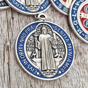 St Benedict medal xl meda Saint Benedict medal, Christian medal gift