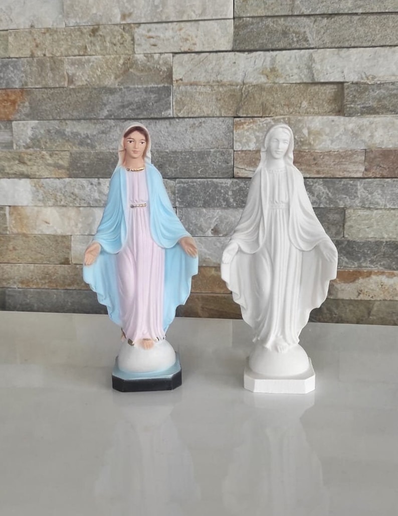 Our Lady of Grace Statue, Virgin Mary Statue, Blue Statue of Our Lady ...