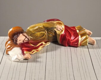 眠る聖ヨセフの石像 - 祈りの意図の祭壇装飾（5インチ） - Etsy 日本