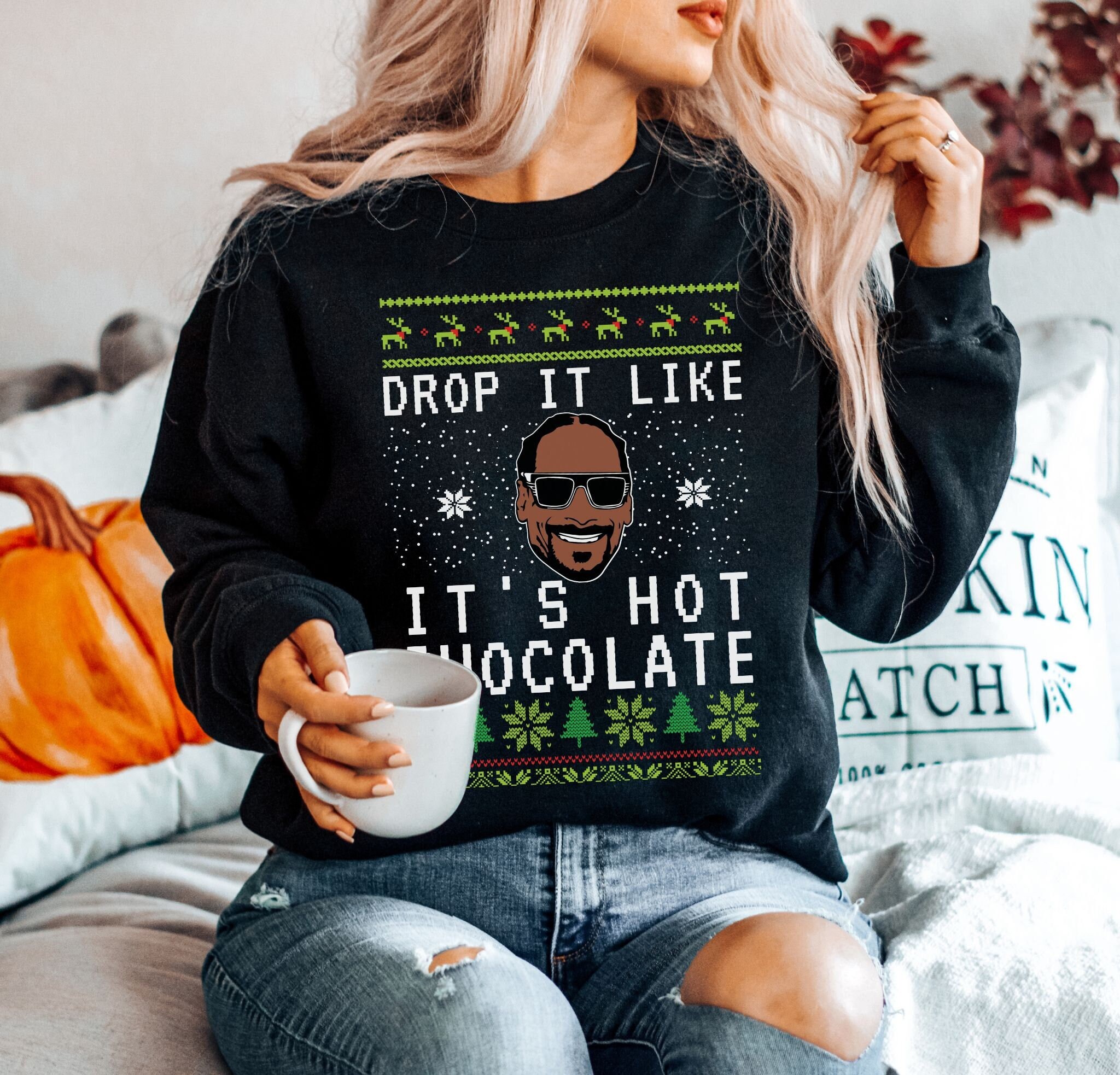 Ugly Christmas Sweater Couples, Snoop Dogg Christmas Sweatshirt