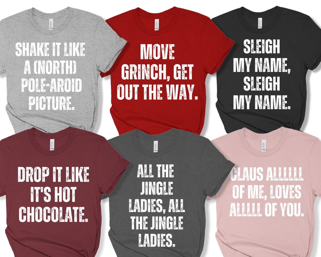 Group Christmas Shirts Funny Matching Family Tshirts Punny Etsy