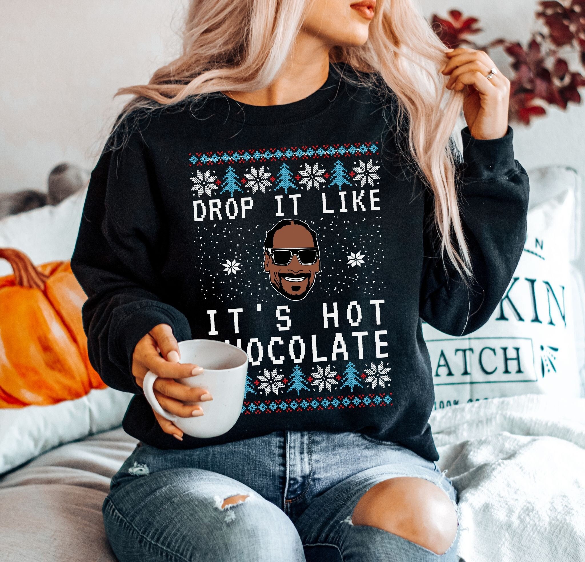 Ugly Christmas Sweater Couples, Snoop Dogg Christmas Sweatshirt