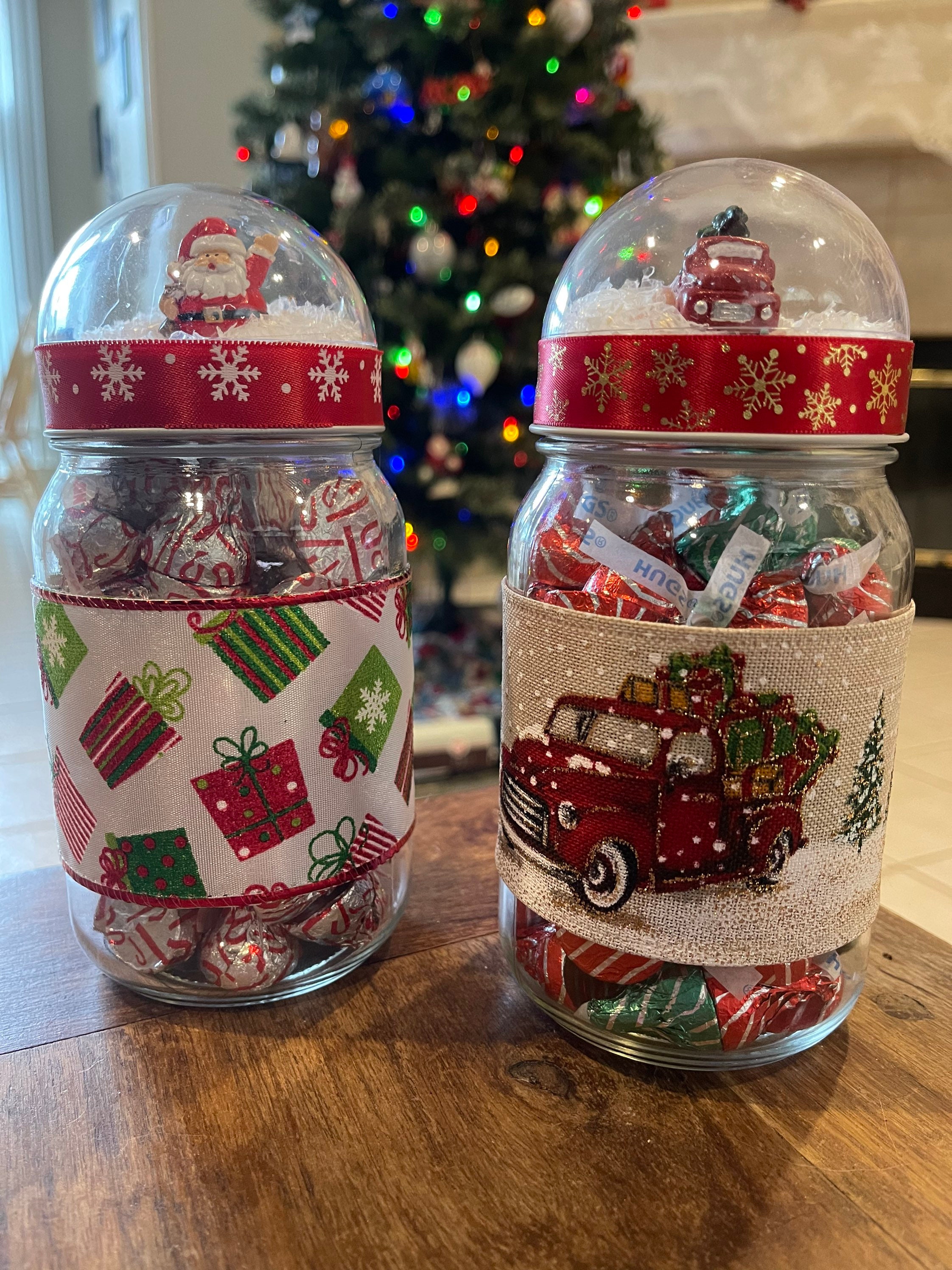 Christmas Candy Jar Food Storage Container Cute Sugar Box Piggy Bank Coin  Container Jars Holiday Xmas Decor Gift Bottle 