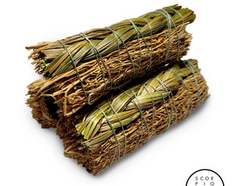 Sweetgrass & Mt. Shasta Sage 4", Sweet Aroma Sage Combo for Energy Cleansing