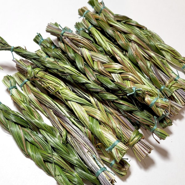 Sweetgrass 5", For Protection, Repel Negative Energy, Ceremonial Sage, Healing Air, Purify Space, Cleansing Sage, Sweet Scent