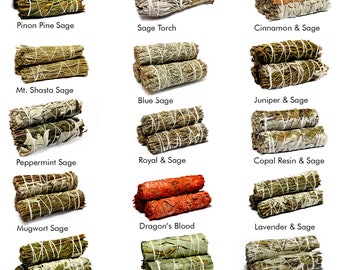 Set di 2 bacchette profumate White Sage Bundle Smudge Variety - Acquista 1 e ricevine 1 gratis!