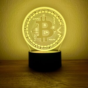 LED Bitcoin Lamp - 7 Colors RGB Night Light