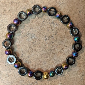 Sweet Dreams Bracelet - Black & Iridescent Hematite to Help Improve the Quality of Your Sleep