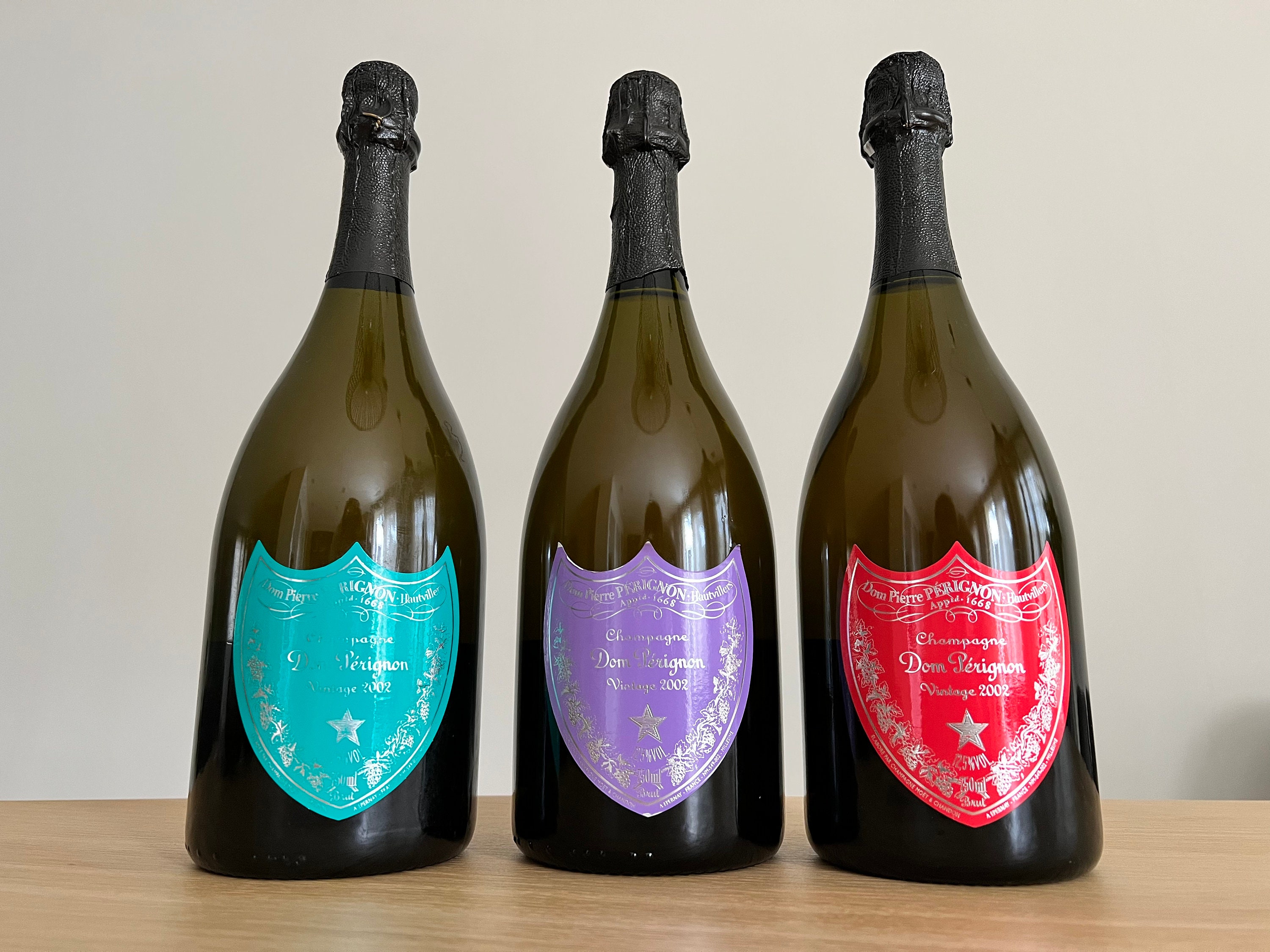 A bottle of special edition Andy Warhol Dom Perignon vintage