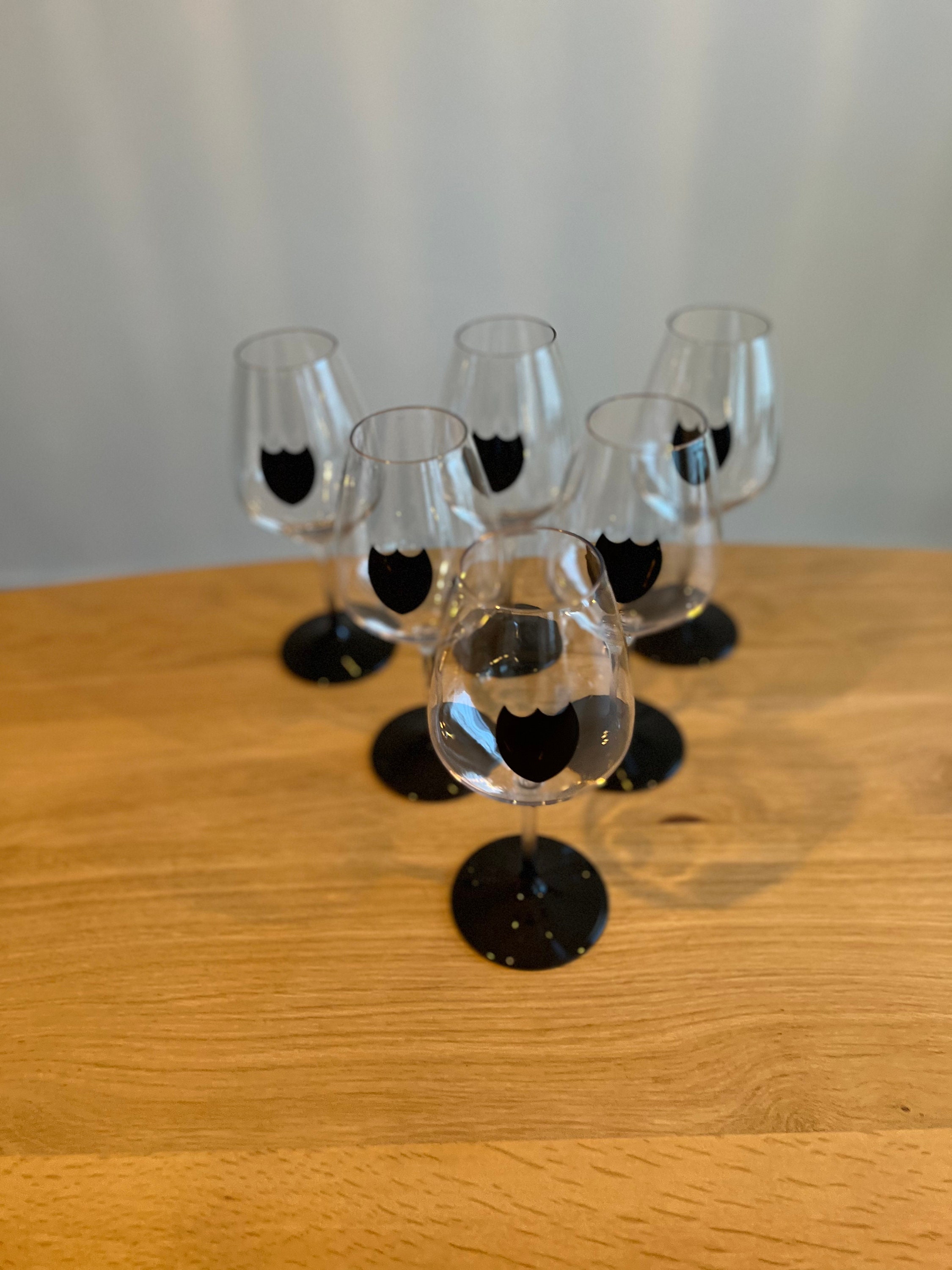 Dom Perignon Glasses Set of 6 Champagne Etsy