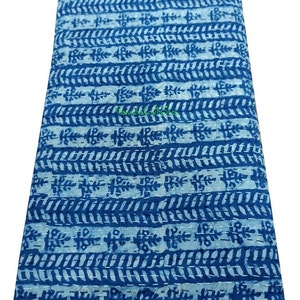 Gesteppte handgemachte werfen Bettwäsche Reversible Bettdecke Sommer Bettwäsche Blaudruck gesteppte Kantha Tagesdecke Quilt