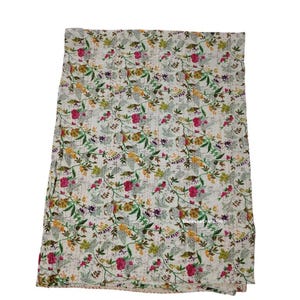 Baumwollbettwäsche Handgemachte Blumen Indische Kantha Quilt Kantha Tagesdecke Baumwollquilt Kantha Werfen Bettbezug