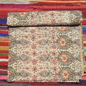 New Beautiful Print Cotton Kantha Quilt Throw Bed Cover Reversible Kantha Quilt Bed Cover Soft Cotton Floral Quilt Kantha