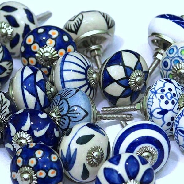 Blue Door Handles Etsy