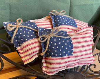 Primitive Handmade American Flag Bowl Fillers