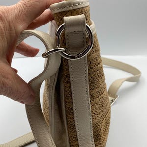 Brighton Brooklyn Organizer Crossbody Straw Leather Bag Purse image 11