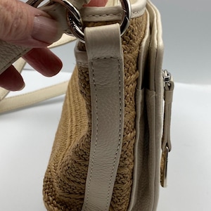 Brighton Brooklyn Organizer Crossbody Straw Leather Bag Purse image 12