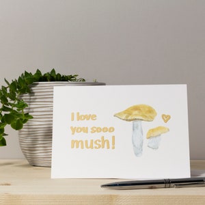 I Love You Mushroom Greeting Card