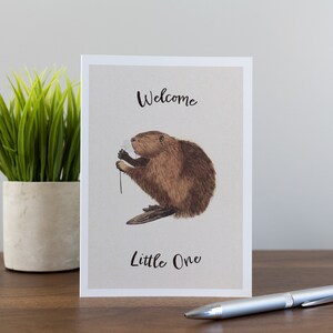 Bienvenue au petit castor Carte de vœux