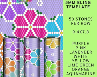 283 Rhinestones Tumbler Templates |  ss20 5mm | bling tumbler | bling | 50 stones per row | 20 oz straight tumbler | png template
