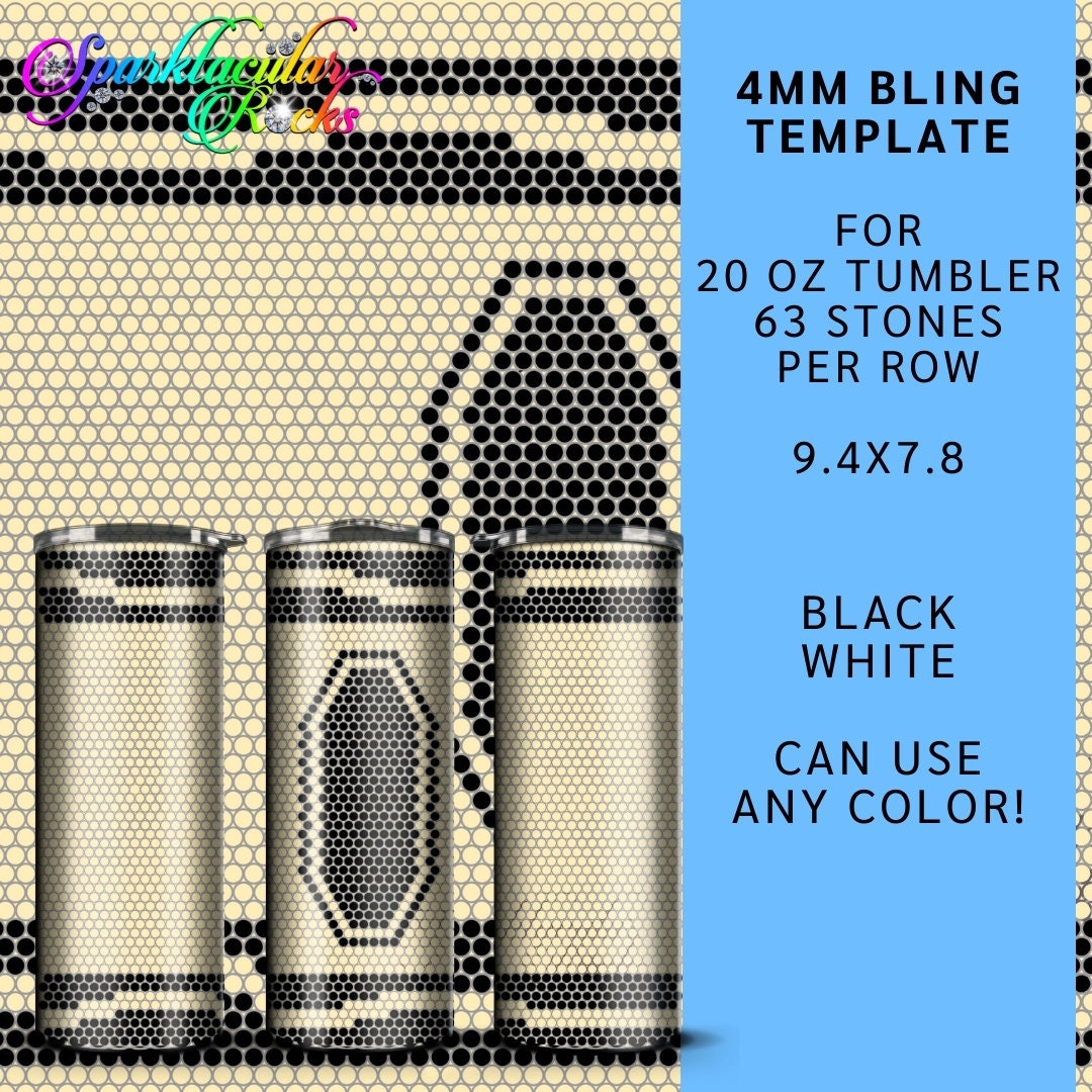 60 Bling Tumbler Template Ss16 4mm Bling Template Bling 63 Stones per ...