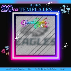652# Rhinestone Pattern Template | SS10 3mm | 20oz Straight Tumbler | Bling Tumbler Design | SparktaularRocks | PNG