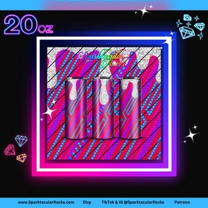 Rhinestone Tumbler Template: SS20 5mm Bling Design (Digital Download)