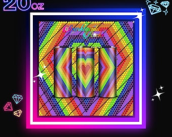 Rhinestone Tumbler Template: SS20 5mm, 20oz Straight Tumbler (PNG Download)