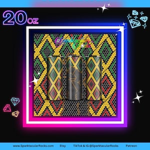 Rhinestone Tumbler Template: SS20 5mm Bling Design (PNG Digital Download)