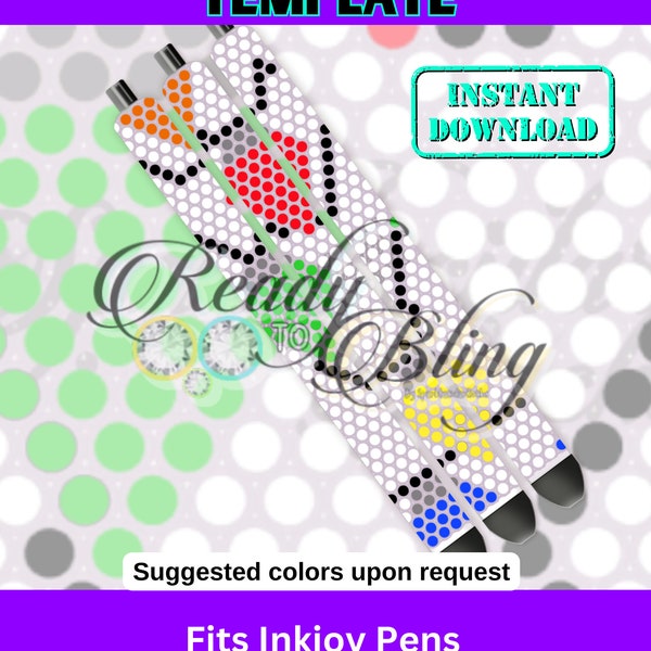 Rhinestone Pen Template Etsy Rhinestone Pen Template Etsy