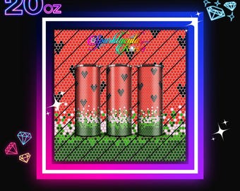 Rhinestone Tumbler Template: 5mm SS20 Bling Design (PNG Digital Download)