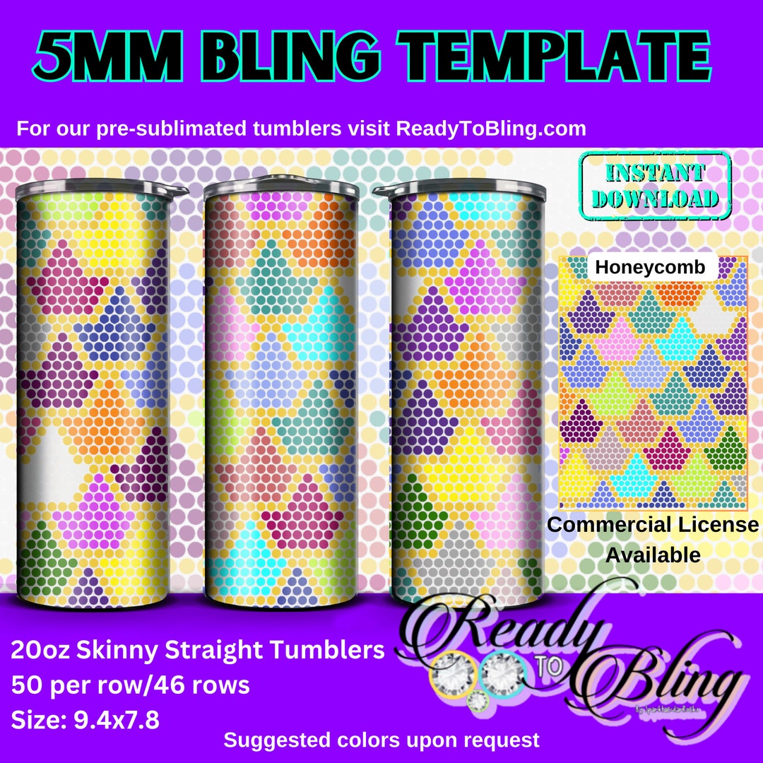 Ss20 5mm Rhinestones Template 20oz Skinny Straight Tumbler - Etsy
