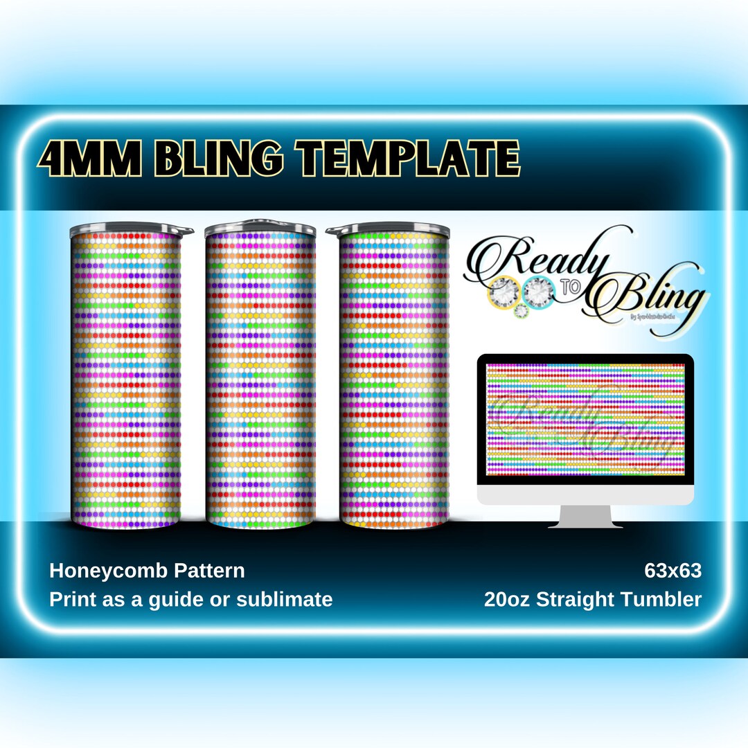 Ss16 4mm Bling Template 20oz Straight Tumbler Bling Pattern ...