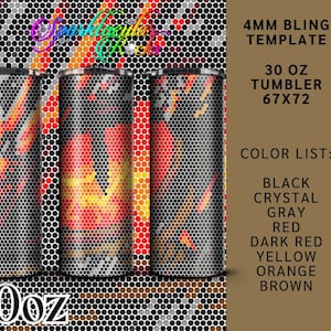 415# Rhinestone Tumbler Template |  ss16  4mm | bling template | bling | 30 oz tumbler | rhinestone