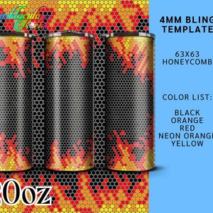 374 Bling Tumbler Template |  ss16 4mm | bling template | bling | 63 stones per row | 20 oz straight tumbler | rhinestone template