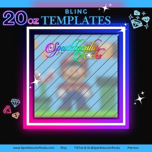 205# Rhinestone Pattern Template | SS20 5mm | 20oz Straight Tumbler | Bling Tumbler Design | SparktacularRocks | GRID