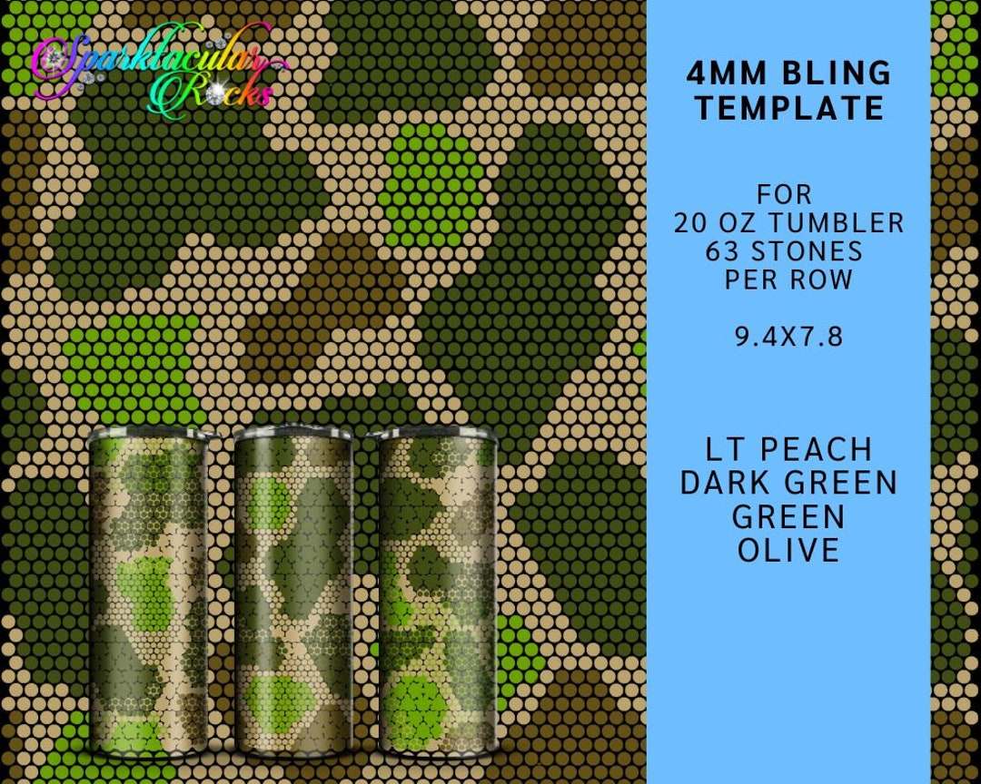 332 Military Print Camo Spots Rhinestones Templates | Ss16 4mm | Bling ...