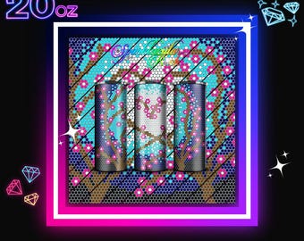 163# Bling Tumbler Template |  ss16 4mm | bling template | bling | 63 stones per row | 20 oz straight tumbler | rhinestone template