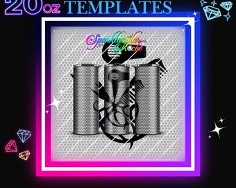 001# Rhinestone Pattern Template | SS20 5mm | 20oz Straight Tumbler | Bling Tumbler Design | SparktaularRocks | PNG