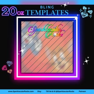 161# Rhinestone Tumbler Templat |  ss16 4mm | bling template | bling | 63 stones per row | 20 oz straight tumbler | rhinestone template