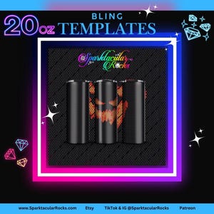 021# Rhinestone Pattern Template | SS10 3mm | 20oz Straight Tumbler | Bling Tumbler Design | SparktacularRocks | PNG
