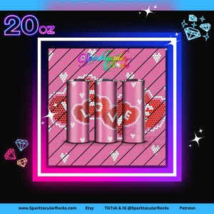 117# Bling Tumbler Template |  ss16 4mm | bling template | bling | 63 stones per row | 20 oz straight tumbler | rhinestone template