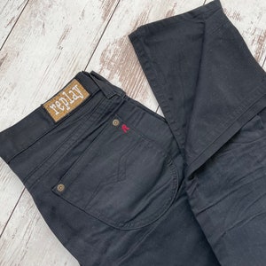 W30 L32 Replay NEW Jeans, Black jeans, Women&#39;s Jeans, Vintage pants, Vintage jeans, Straight leg jeans, Wide leg jeans, Low rise jeans