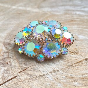 Vintage Brooch, Rhinestone Brooch, Vintage jewelry, Crystal starburst brooch, Brooches for Women, Pin Brooch