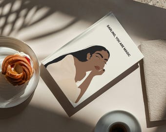 Darling, You Are Magic Journal,  Melanin Gifts, Gifts For Girls, Black Owned Shop, Affirmation Journal, Mindfulness Journal, Healing Journal